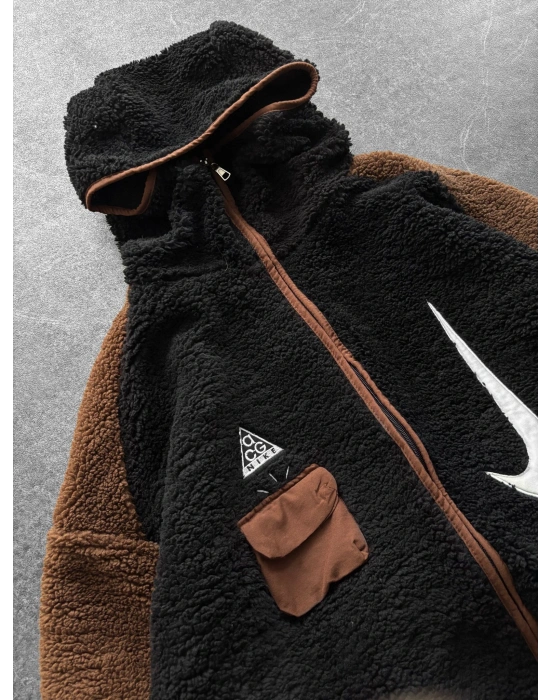 FULL PELUŞ NAKIŞLI NK HIRKA SİYAH