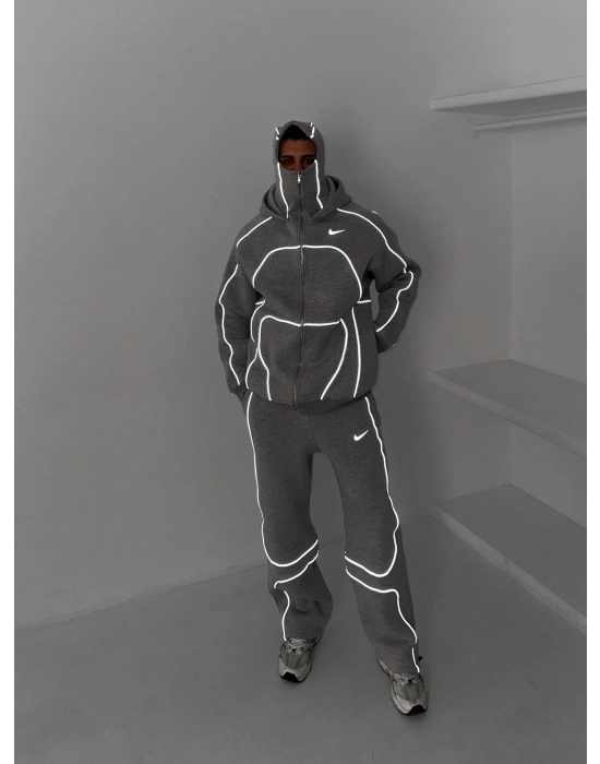 FULL REFLEKTÖR OVERSİZE CP EŞOFMAN TAKIMI GRİ