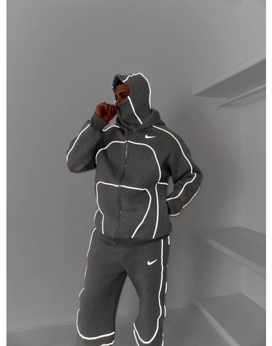 FULL REFLEKTÖR OVERSİZE CP EŞOFMAN TAKIMI GRİ