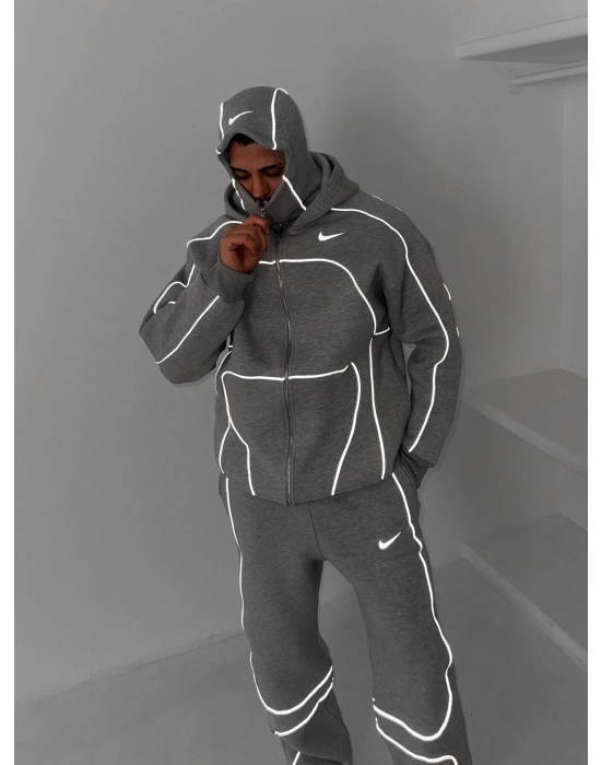 FULL REFLEKTÖR OVERSİZE CP EŞOFMAN TAKIMI GRİ