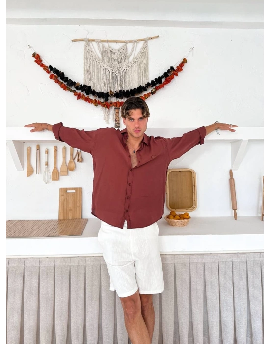 G ARMA MODAL GÖMLEK ACI KAHVE