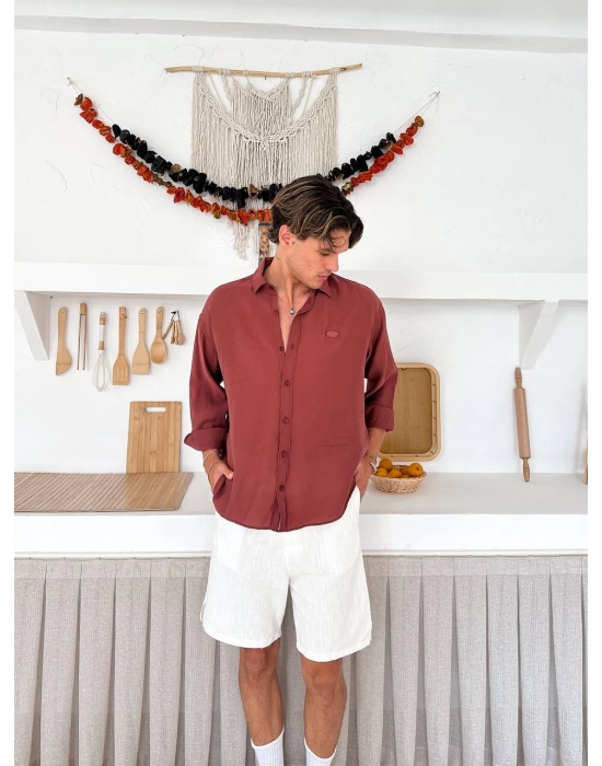 G ARMA MODAL GÖMLEK ACI KAHVE