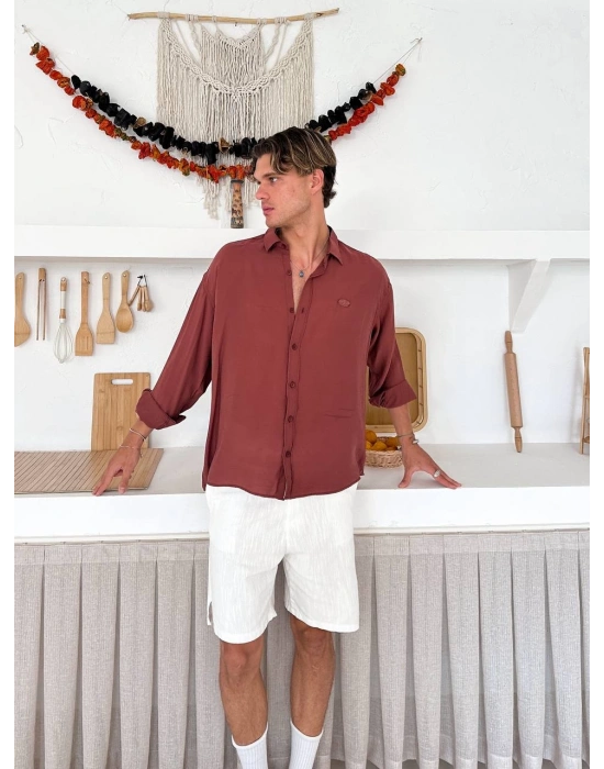 G ARMA MODAL GÖMLEK ACI KAHVE