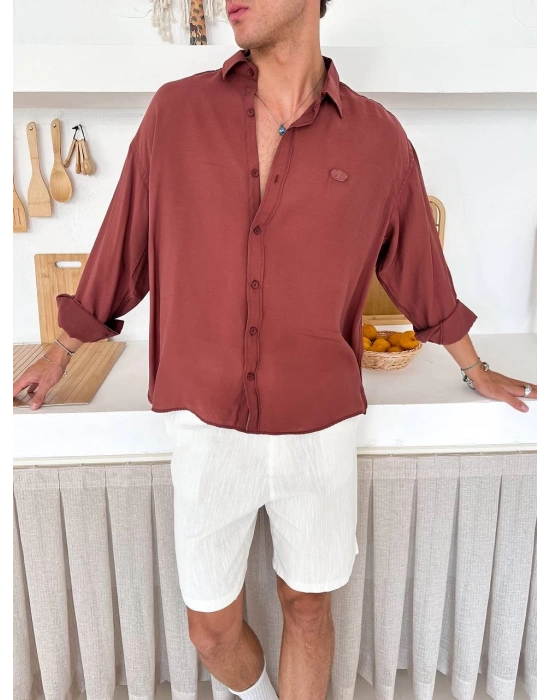 G ARMA MODAL GÖMLEK ACI KAHVE