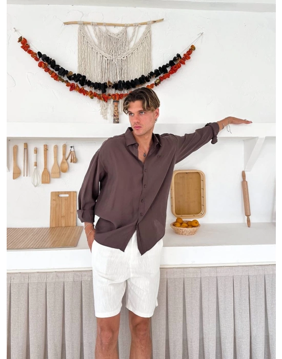 G ARMA MODAL GÖMLEK KAHVE