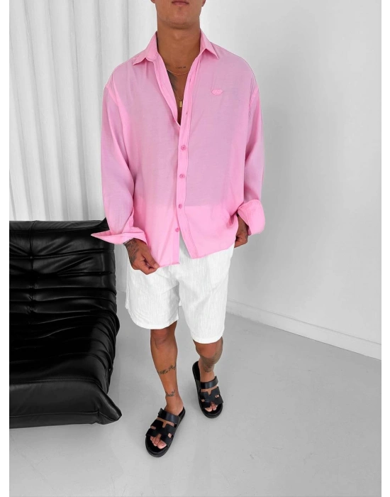 ARMALI MODAL GÖMLEK PEMBE