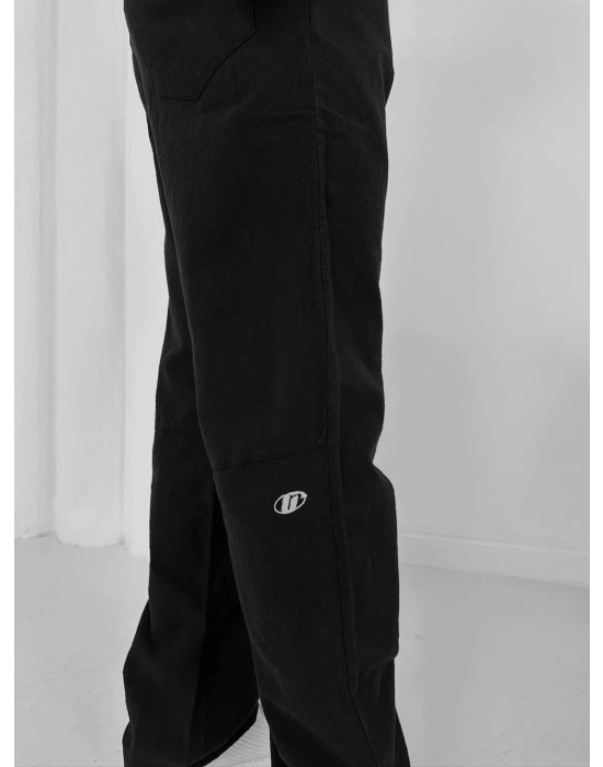 GG BAGGY KALIP PAÇA NAKIŞ PANTOLON SİYAH