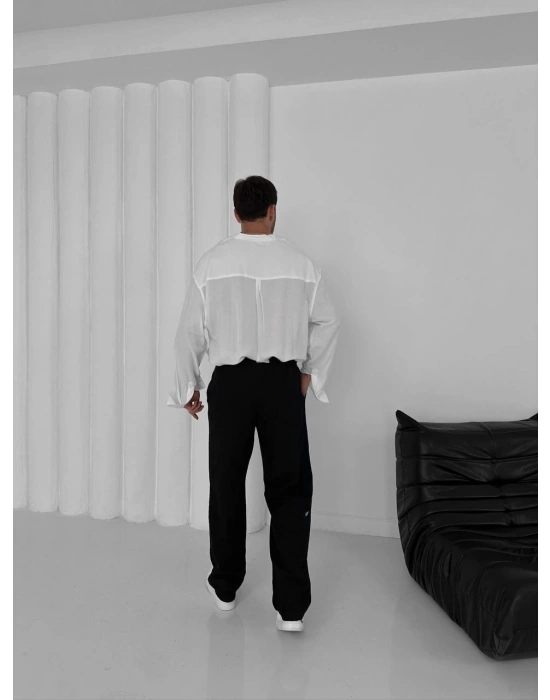 GG BAGGY KALIP PAÇA NAKIŞ PANTOLON SİYAH