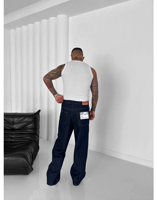 GG YAN ŞERİT ÖZEL TASARIM PANTOLON LACİVERT