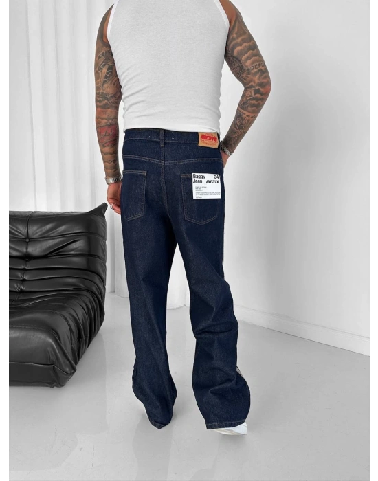 GG YAN ŞERİT ÖZEL TASARIM PANTOLON LACİVERT