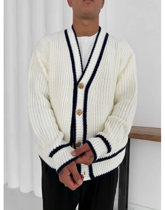 GİESTO ÖZEL SERİ TRİKO HIRKA BEYAZ