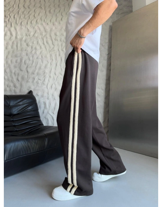 HASIR ŞERİT BAGGY EŞOFMAN ALTI KAHVE