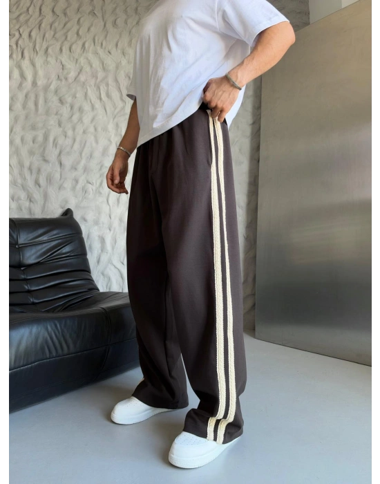 HASIR ŞERİT BAGGY EŞOFMAN ALTI KAHVE