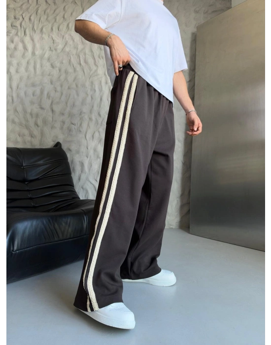HASIR ŞERİT BAGGY EŞOFMAN ALTI KAHVE