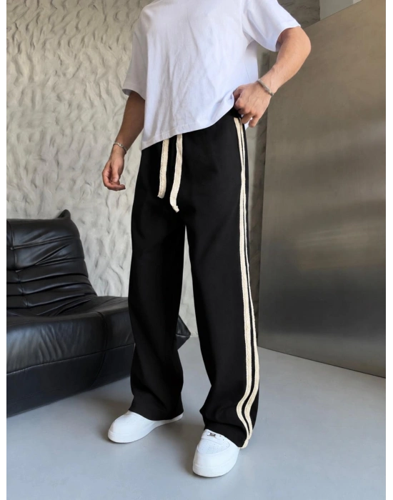 HASIR ŞERİT BAGGY EŞOFMAN ALTI SİYAH