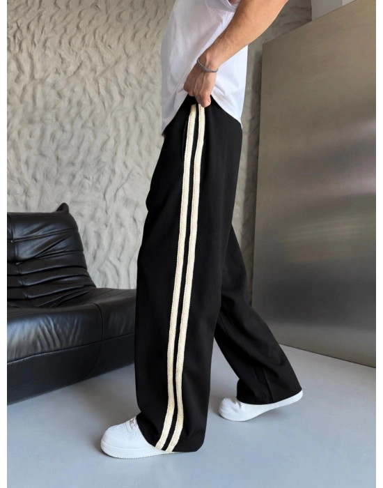 HASIR ŞERİT BAGGY EŞOFMAN ALTI SİYAH