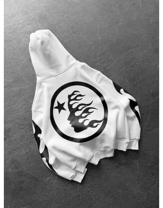 HELL OVERSİZE HIRKA BEYAZ