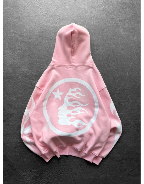 HELL OVERSİZE HIRKA PEMBE