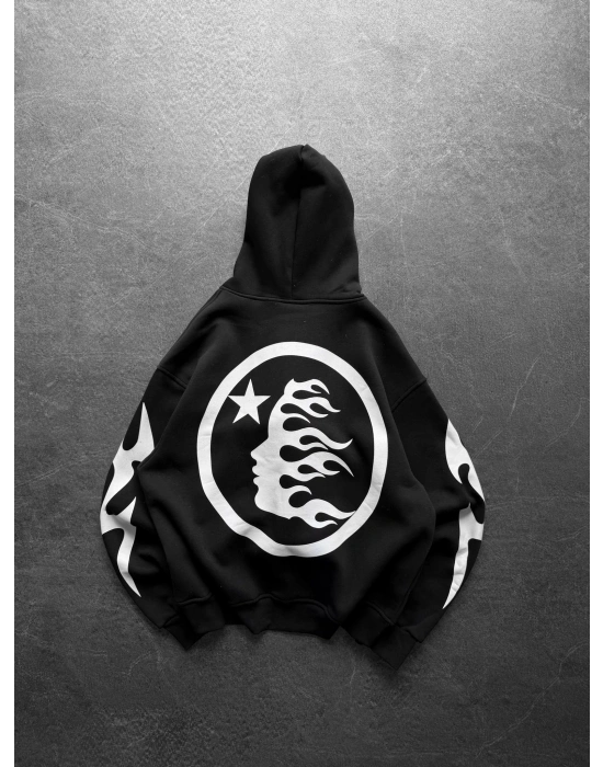 HELL OVERSİZE HIRKA SİYAH