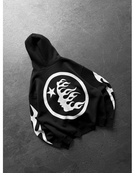 HELL OVERSİZE HIRKA SİYAH