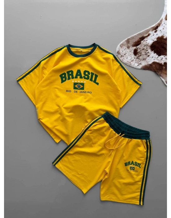 İKİ İPLİK BRASİL TEK ŞORT SARI