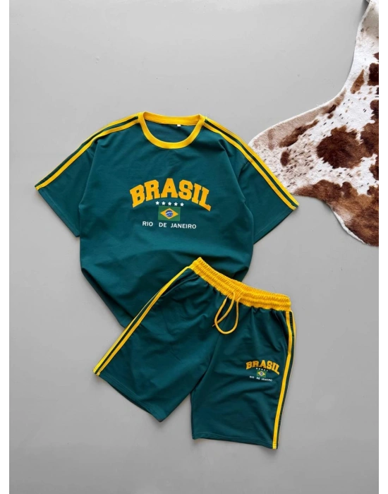 İKİ İPLİK BRASİL TEK ŞORT YEŞİL