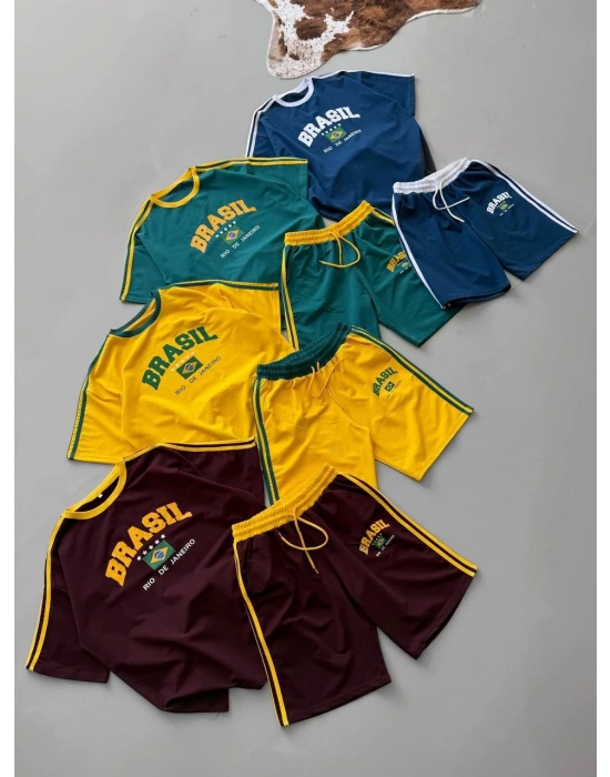 İKİ İPLİK BRASİL TEK ŞORT YEŞİL