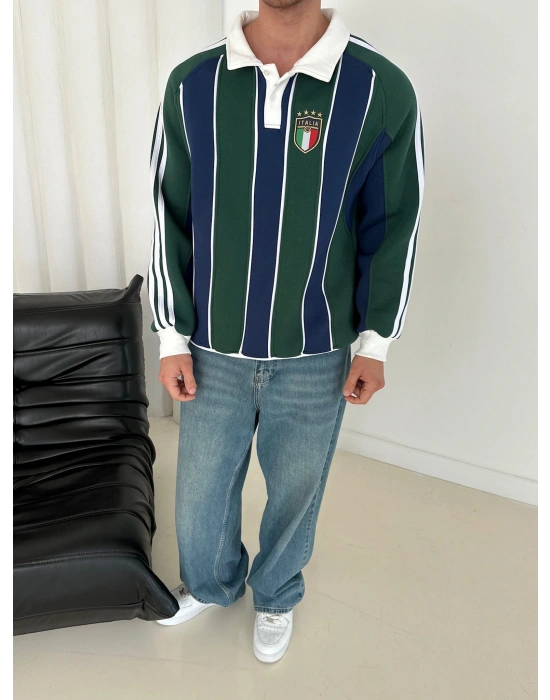 İTALY FULL ŞERİT PARÇALI 3 İPLİK PAMUKLU KUMAŞ SWEAT