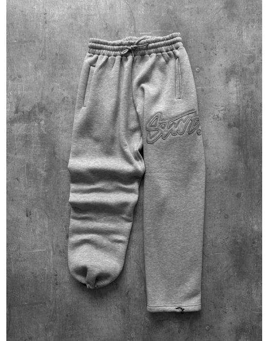 KABARTMA NAKIŞ STW PAÇA LASTİK EŞOFMAN ALTI GRİ