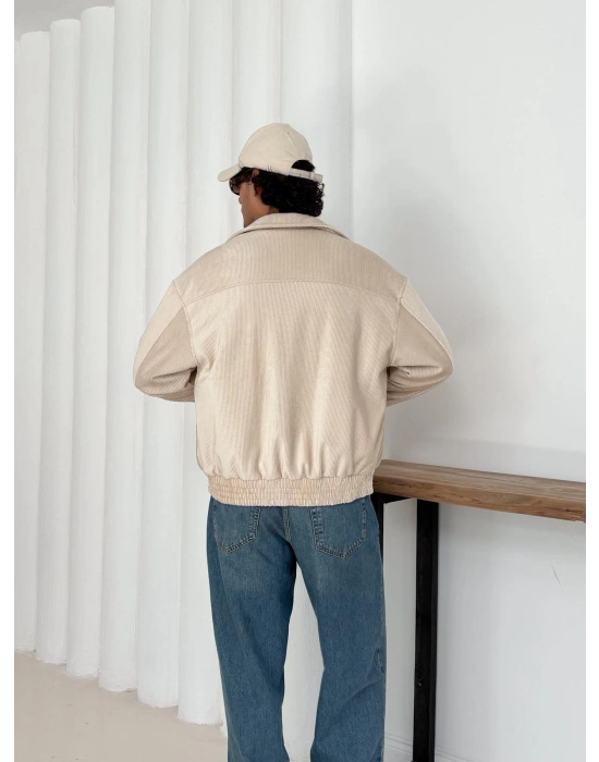 KADİFE ÇITÇITLI CEKET KREM