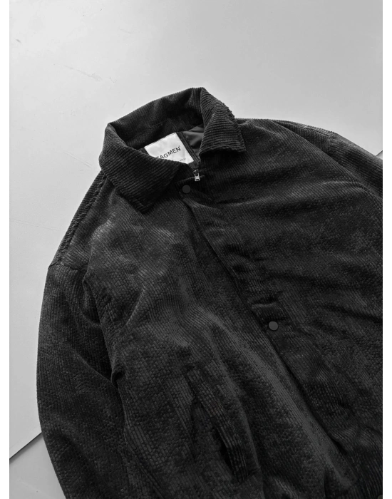 KADİFE ÇITÇITLI CEKET SİYAH