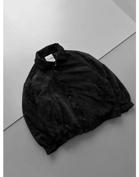 KADİFE ÇITÇITLI CEKET SİYAH