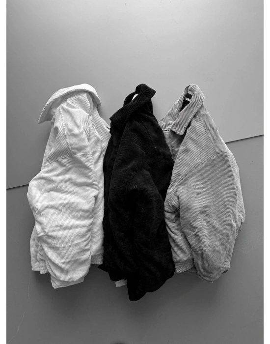 KADİFE ÇITÇITLI CEKET SİYAH