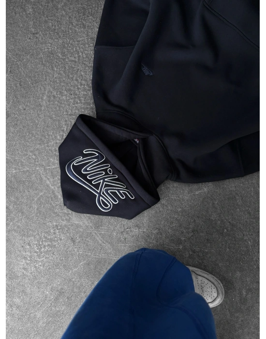 KAPÜŞON NK NAKIŞ OVERSİZE 3 İPLİK SWEAT LACİ