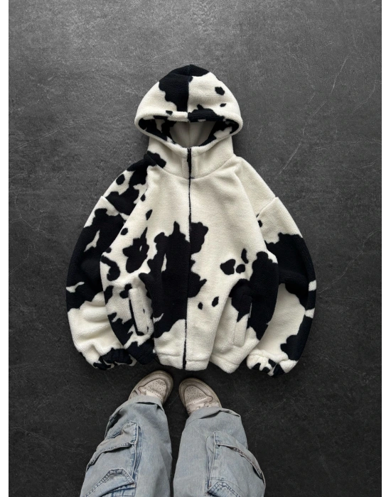 KENDİNDEN DESENLİ POLAR HIRKA