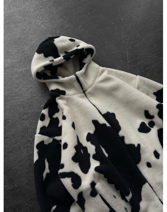 KENDİNDEN DESENLİ POLAR HIRKA