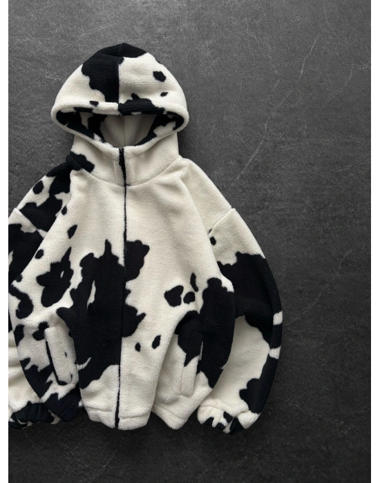 KENDİNDEN DESENLİ POLAR HIRKA