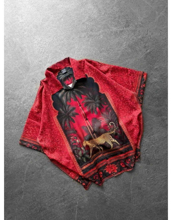LEOPAR HAWAİ OVERSİZE GÖMLEK