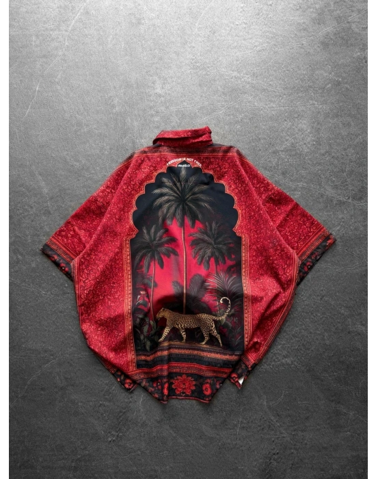 LEOPAR HAWAİ OVERSİZE GÖMLEK