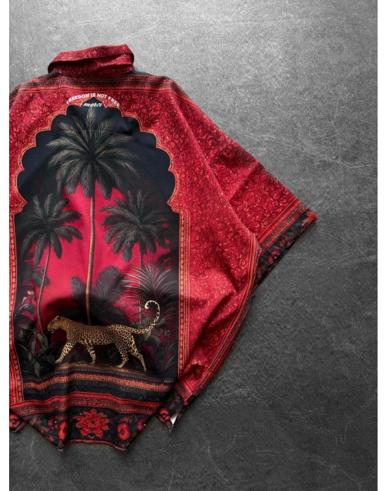 LEOPAR HAWAİ OVERSİZE GÖMLEK