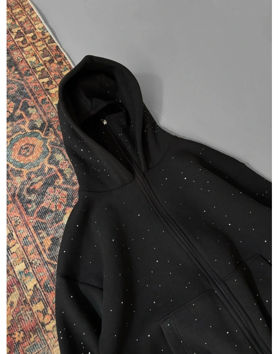 MASKELİ FULL PARILTI ZİP HIRKA