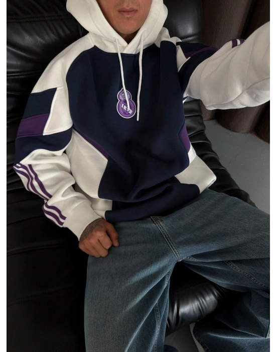 MOR MADRİD PARÇALI KAPÜŞONLU SWEAT