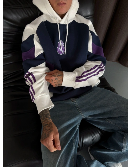 MOR MADRİD PARÇALI KAPÜŞONLU SWEAT