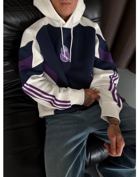 MOR MADRİD PARÇALI KAPÜŞONLU SWEAT