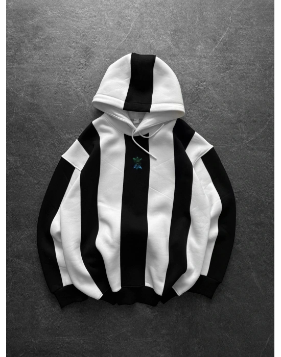 MORİNHO KAPÜŞONLU OVERSİZE SWEAT BEYAZ