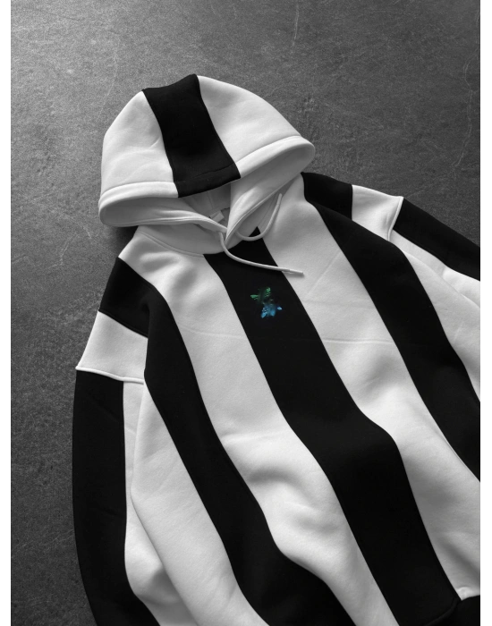 MORİNHO KAPÜŞONLU OVERSİZE SWEAT BEYAZ