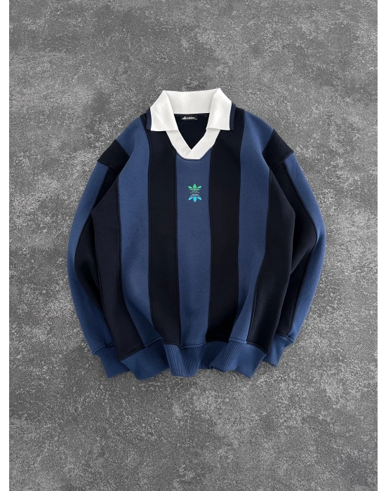 MORİNHO NAKIŞ 3 İPLİK PAMUKLU YAKALI SWEAT LACİ