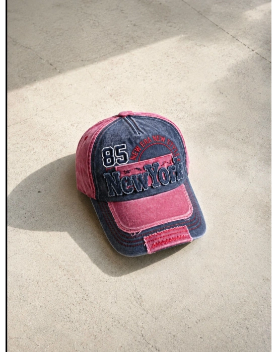 NEW YORK YIKAMALI PARÇALI ŞAPKA PEMBE