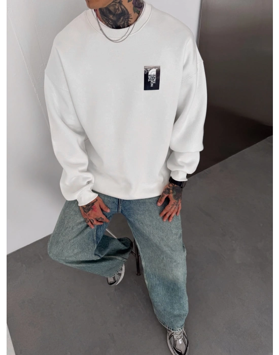 NF CLS 3 İPLİK ŞARDONLU SWEAT BEYAZ