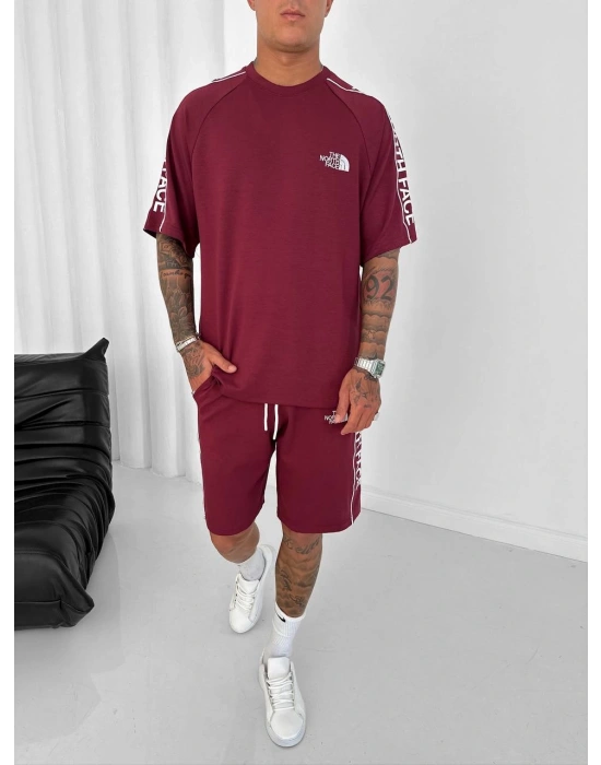 NF OVERSİZE OYSHO KUMAŞ ŞORTLU TAKIM BORDO